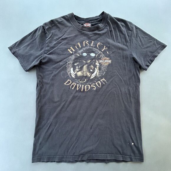 Vintage Harley Davidson Shirt Mens Large Wild Boar Double Sided Nashville, TN - Picture 3 of 7